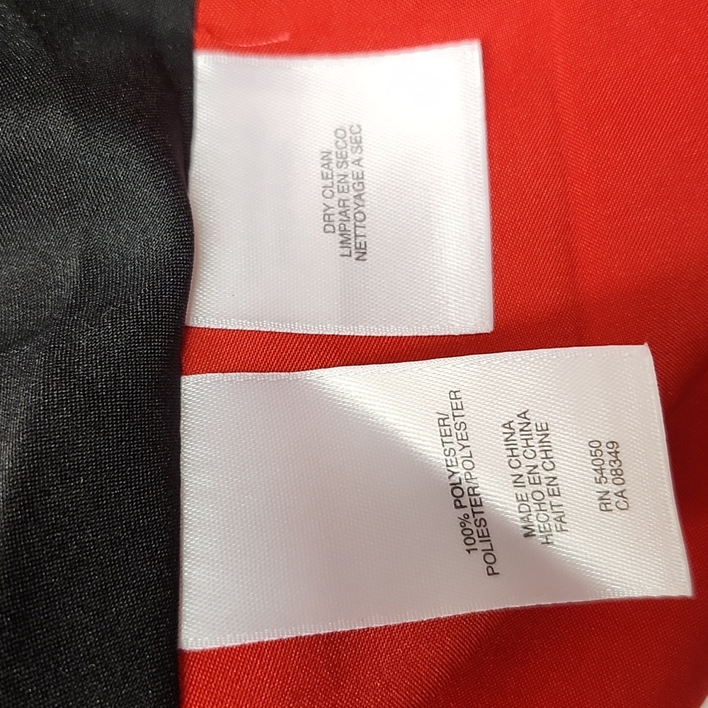 Jones New York Dress Sleeveless Sheath Colorblock Dress Size 2 Red & Black - Picture 7 of 11